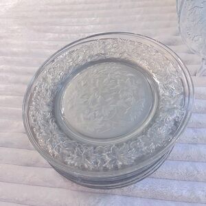Princess House Fantasia 10” dinner plates. Set of 4.